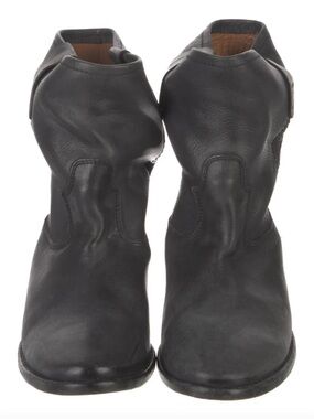 Isabel Marant Black Leather Moto Ankle Boots – Size 9 (FR 40)